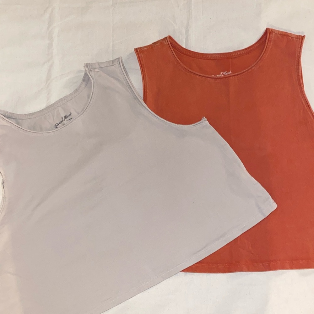 Universal Thread | Tank Tops in Light Gray and Rust Orange | Size L